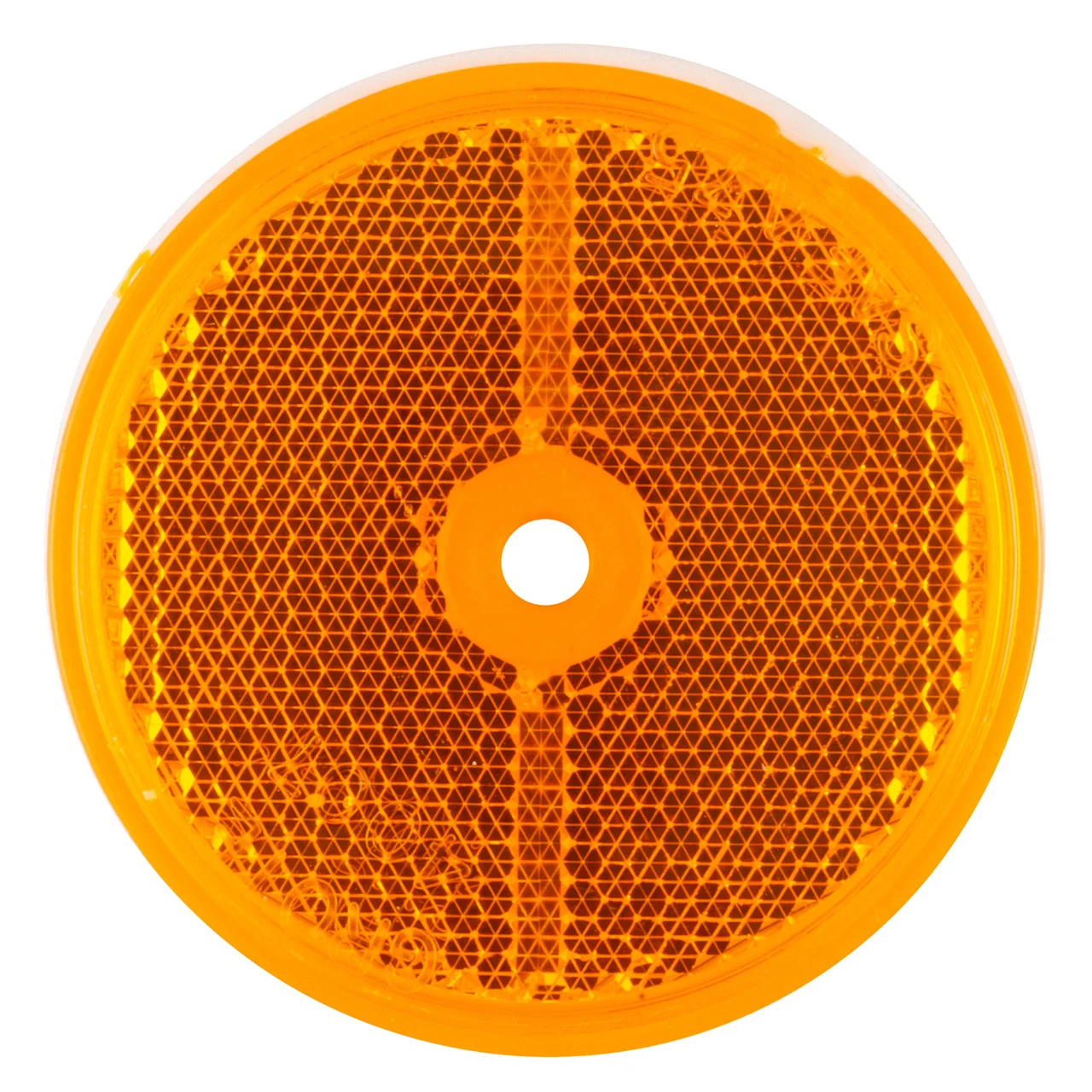 Grote 40073-3 Round Stick-on Reflector - 2.5", Amber (bulk Packaging) - 40073-3