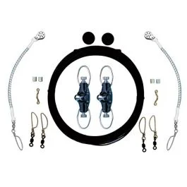 Rupp Single Rigging Kit W/Nok-Outs - Black Mono 160' Lines