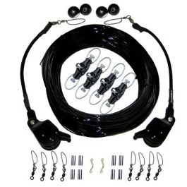 Rupp Double Rigging Kit W/Lok-Ups & Nok-Outs - 260' Black Mono