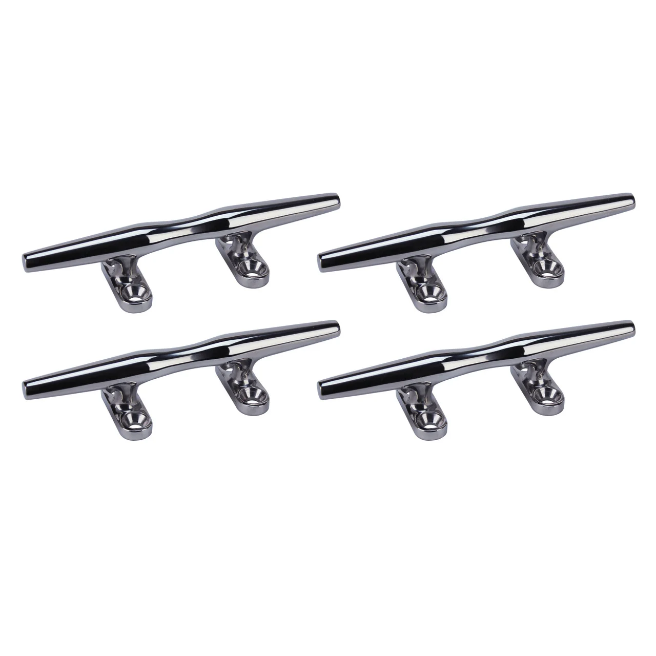 Extreme Max 3006.6765.4 Stainless Steel Open-Base Herreshoff Cleat - 6, Value 4-Pack - 3006.6765.4