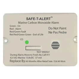 Safe-T-Alert 62 Series Carbon Monoxide Alarm W/Relay - 12v - 62-542-Marine-Rly-Nc - Flush Mount - White