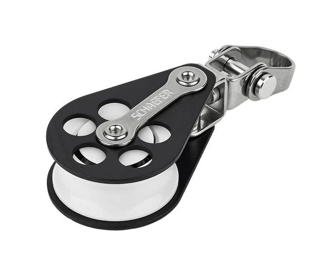 Schaefer Block, Single Alum. Ball Bearing w/Swivel Shackle