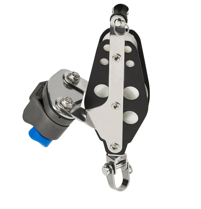 Schaefer Block, Alum. Fiddle w/Swivel Shackle, Cam, Becket