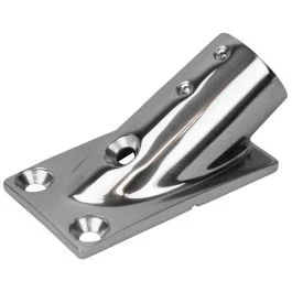 Sea-Dog Rail Base Fitting Rectangular Base 30 Degree 316 Stainless Steel 7/8" Od