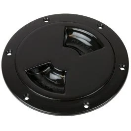 Sea-Dog Quarter-Turn Smooth Deck Plate W/Internal Collar - Black - 8"