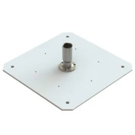 Seaview Starlink Adapter Plate F/24" Kvh Domes W/Starlink Stainless Steel 1"-14 Threaded Adapter & Stainless Steel Fixed Base