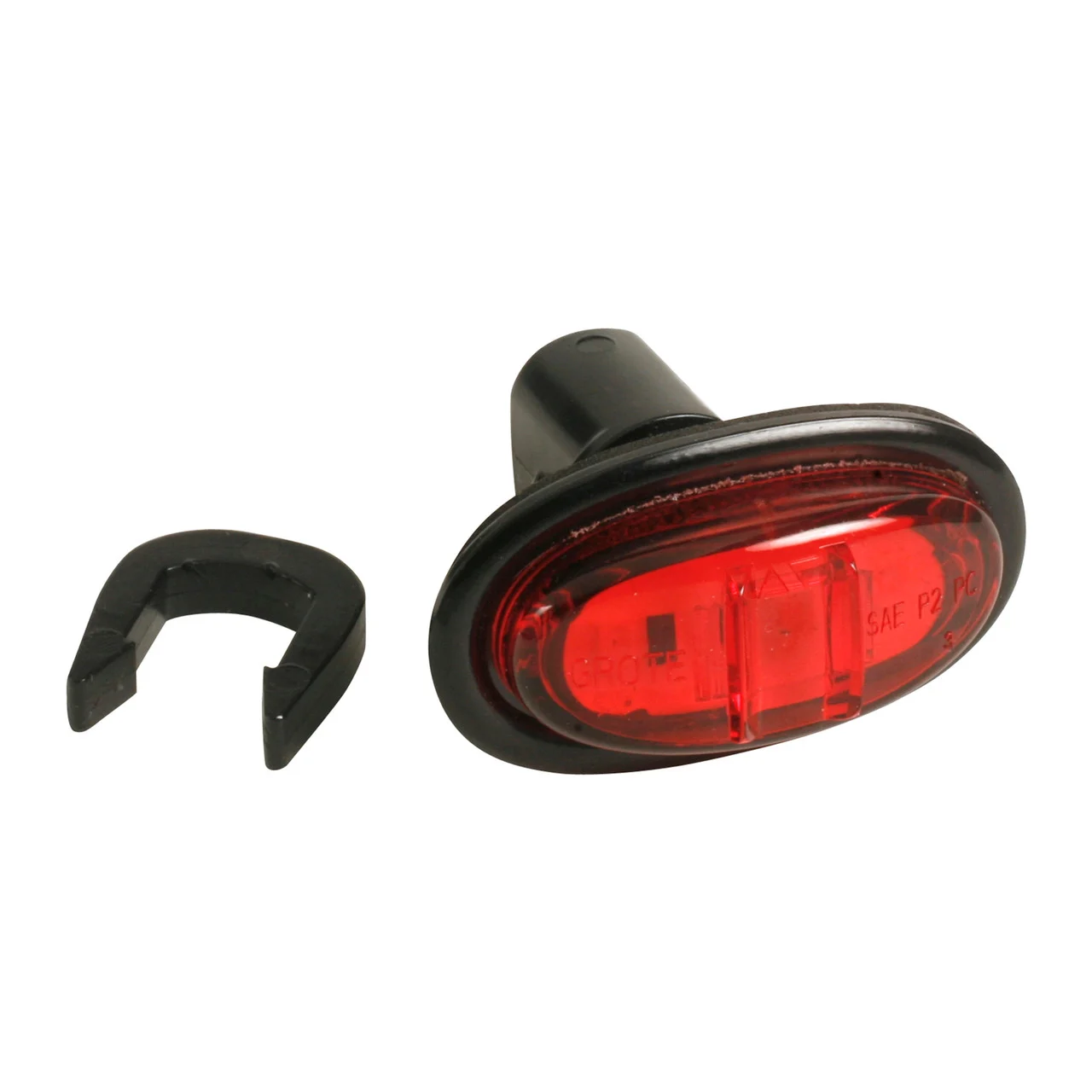Grote 45302-3 Micronova Led Clearance Marker Light With Hardshell - Red (bulk Packaging) - 45302-3