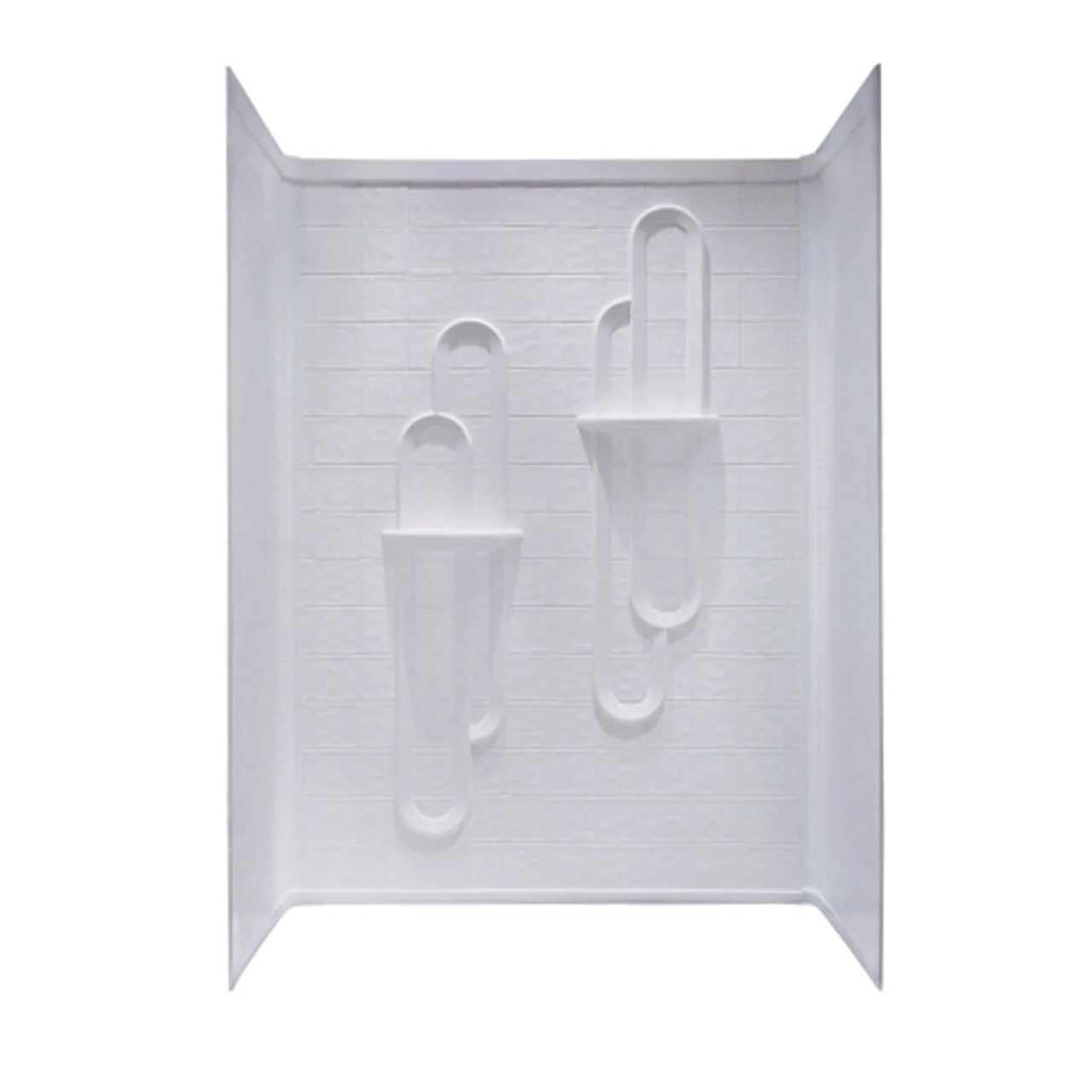Kinro W-35428-SPK Three-Piece Shower Pan Surround - 28" x 54", White - 209804
