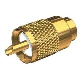 Shakespeare Pl-259-58-G Gold Solder-Type Connector W/Ug175 Adapter & Doodad Cable Strain Relief F/Rg-58