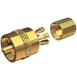 Shakespeare Pl-259-Cp-G - Solderless Pl-259 Connector For Rg-8x Or Rg-58/Au Coax - Gold Plated