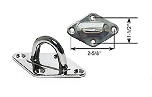 Johnson Marine Diamond Pad Eye 1/4 Bail