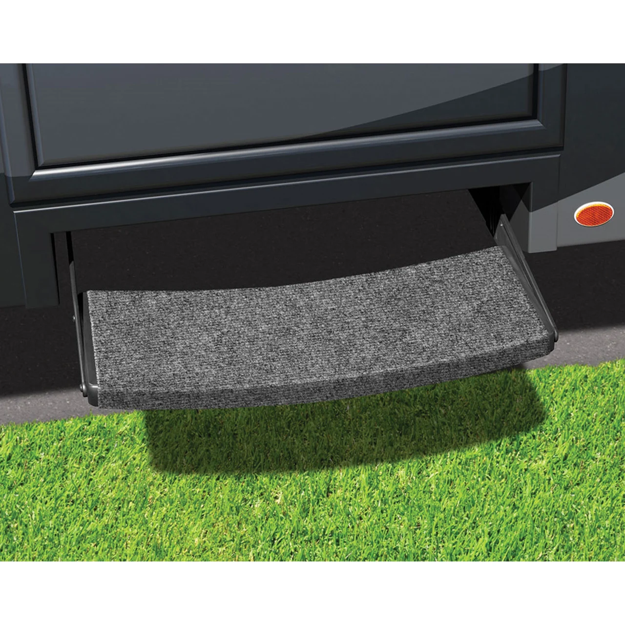 PREST-O-FIT 2-0395 Outrigger Universal RV Step Rug - 22", Chocolate Brown - 2-0395