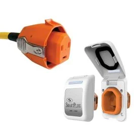 Smartplug 30 Amp Inlet & Female Cord Connector Combo - White