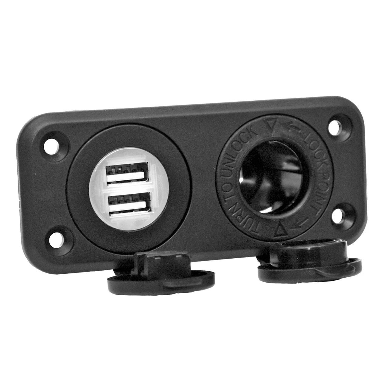 Prime Products 08-6410 12V Receptacle with Dual USB Ports - 1647458