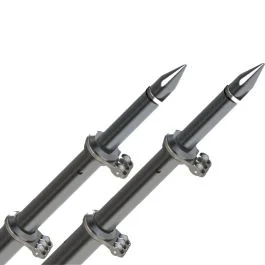 Taco 18' Deluxe Outrigger Poles W/Rollers - Silver/Black