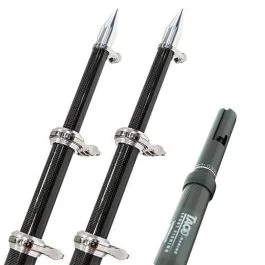 Taco 20' Carbon Fiber Twist & Lock Outrigger Poles F/Gs-450, Gs-500 & Gs-1000 Bases - Black