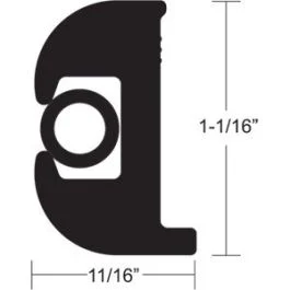 Taco Flex Vinyl Rub Rail Kit - Black W/Black Insert - 70' - 1-1/16" X 11/16"