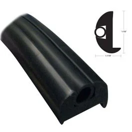 Taco Flex Vinyl Rub Rail Kit - Black W/Black Insert - 50' - 1-7/8" X 1-1/16"