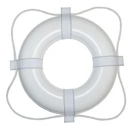 Taylor Made Foam Ring Buoy - 20" - White W/White Grab Line
