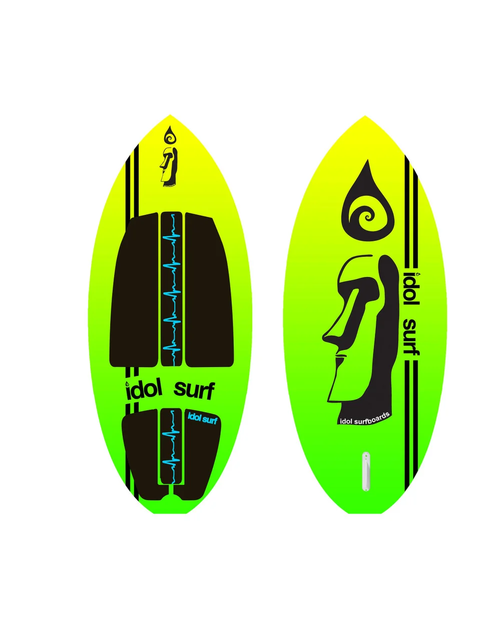 Idol Surf 22-55-53 Machete Skim-Style Wake Surfboard - 53" - 22-55-53