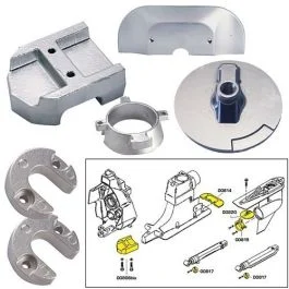 Tecnoseal Anode Kit W/Hardware - Mercury Alpha 1 Gen 2 - Aluminum