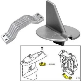 Tecnoseal Anode Kit W3/Hardware - Yamaha 150-200hp Left Hand Rotation - Zinc