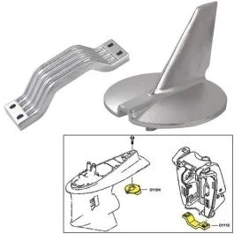 Tecnoseal Anode Kit W/Hardware - Yamaha 200-250hp - Aluminum