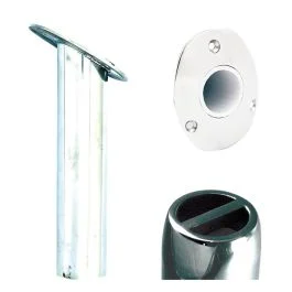 Tigress Oval Head Ss Gunnel Mount Rod Holder - 30 Degree - 9"