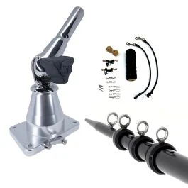Tigress Xd Bay Series Top Mount System - 15' - Aluminum Black Outriggers Deluxe Rigging Kit