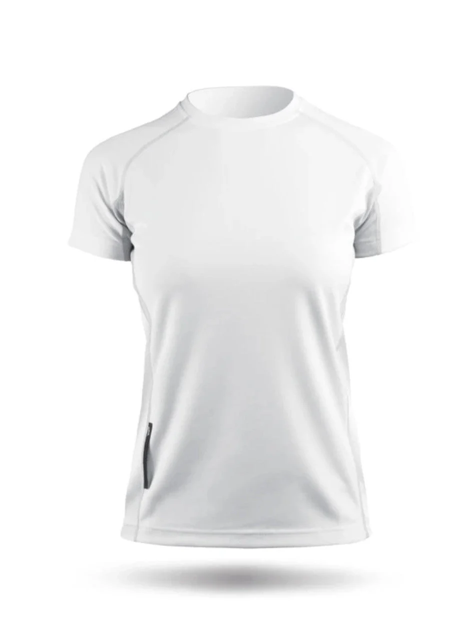 Womens Zhik Dry Short Sleeve Top White. Clearance