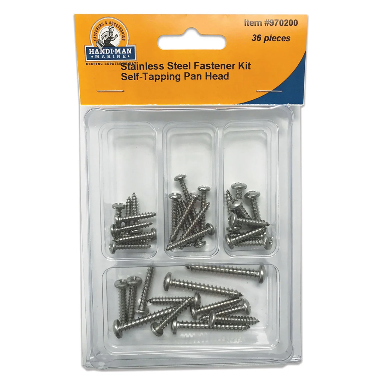 Handi Man Marine 970200 Phillips Pan Head Self-Tapping Screw Kit - 970200