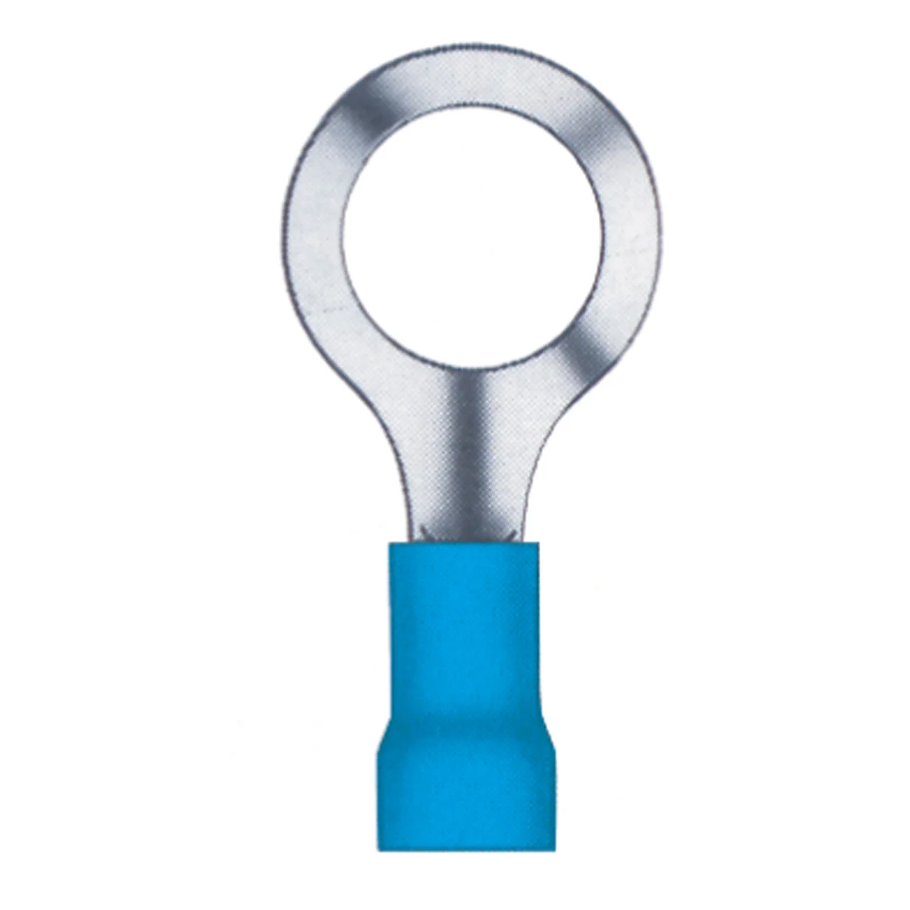 WirthCo 80344 Blue Insulated Ring Terminal - 1/4 in. Stud Size, Pack of 100 - 80344