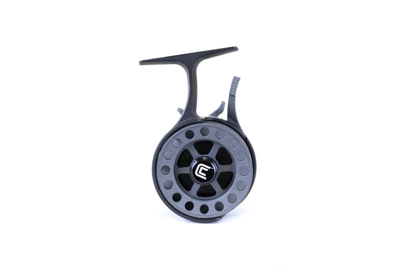 Clam 14480 Gravity Reel - LH Retrieve, Graphite - 14480
