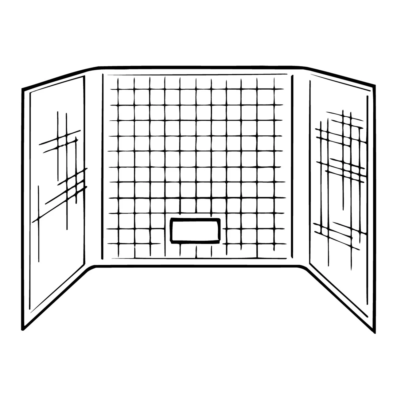 Kinro WUW-27STD-SPK Uni-Wall One Piece Tub Surround - 27" x 54", White - 210400