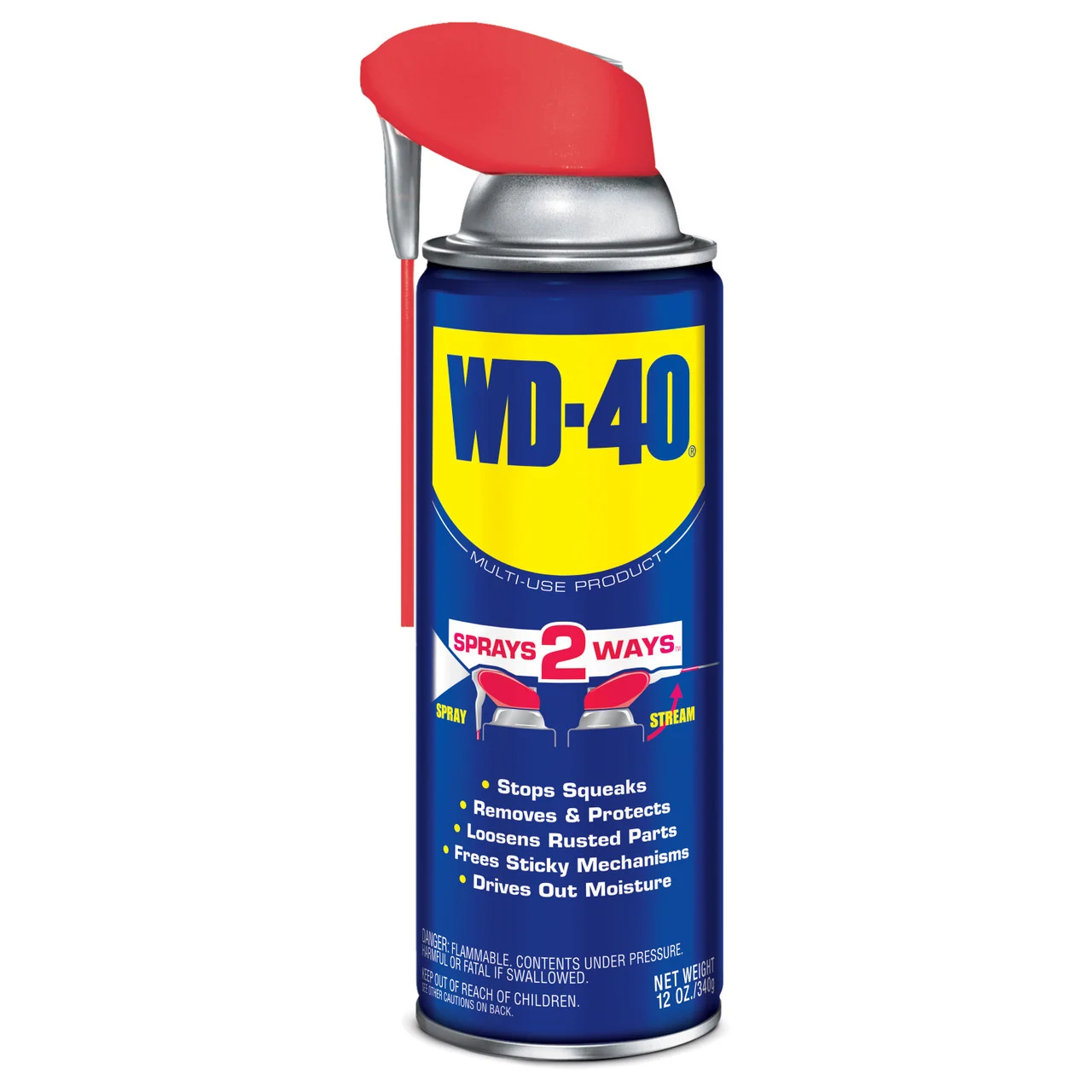 WD40 Company 490057 Multi-Use Lubricant Penetrant Smart Straw Spray - 12 oz. - 490057