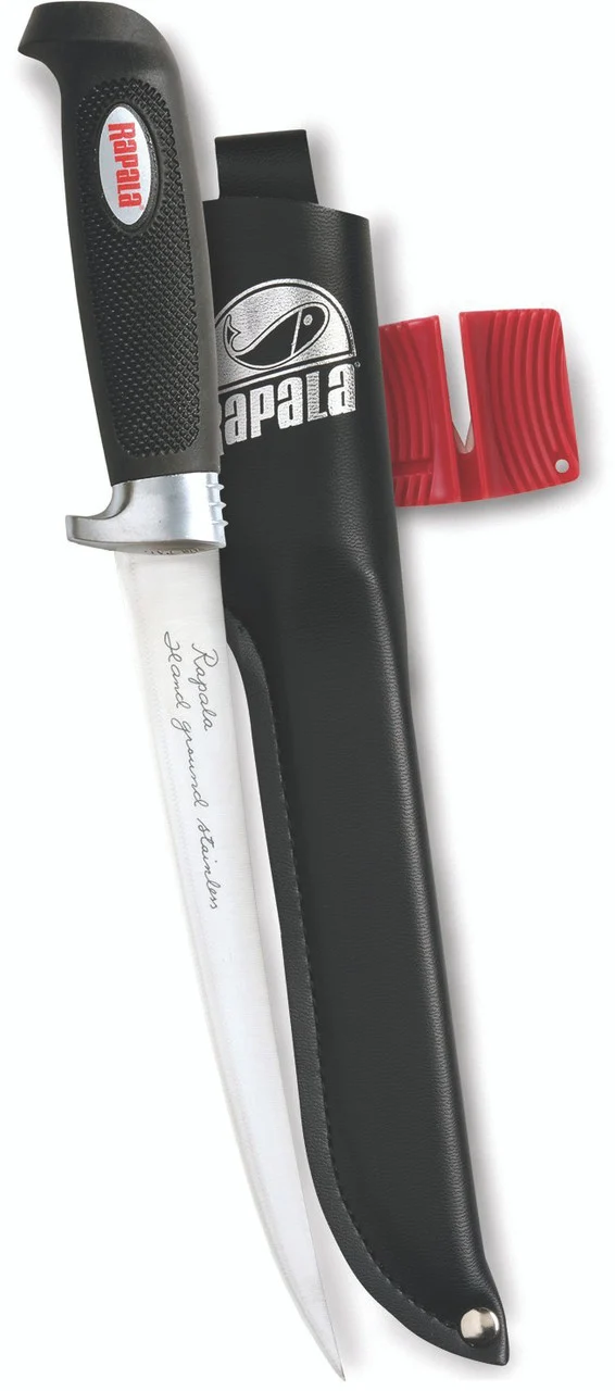 Rapala BP706SH1 Soft Grip Fillet Knife With Sharpener - 6" - BP706SH1