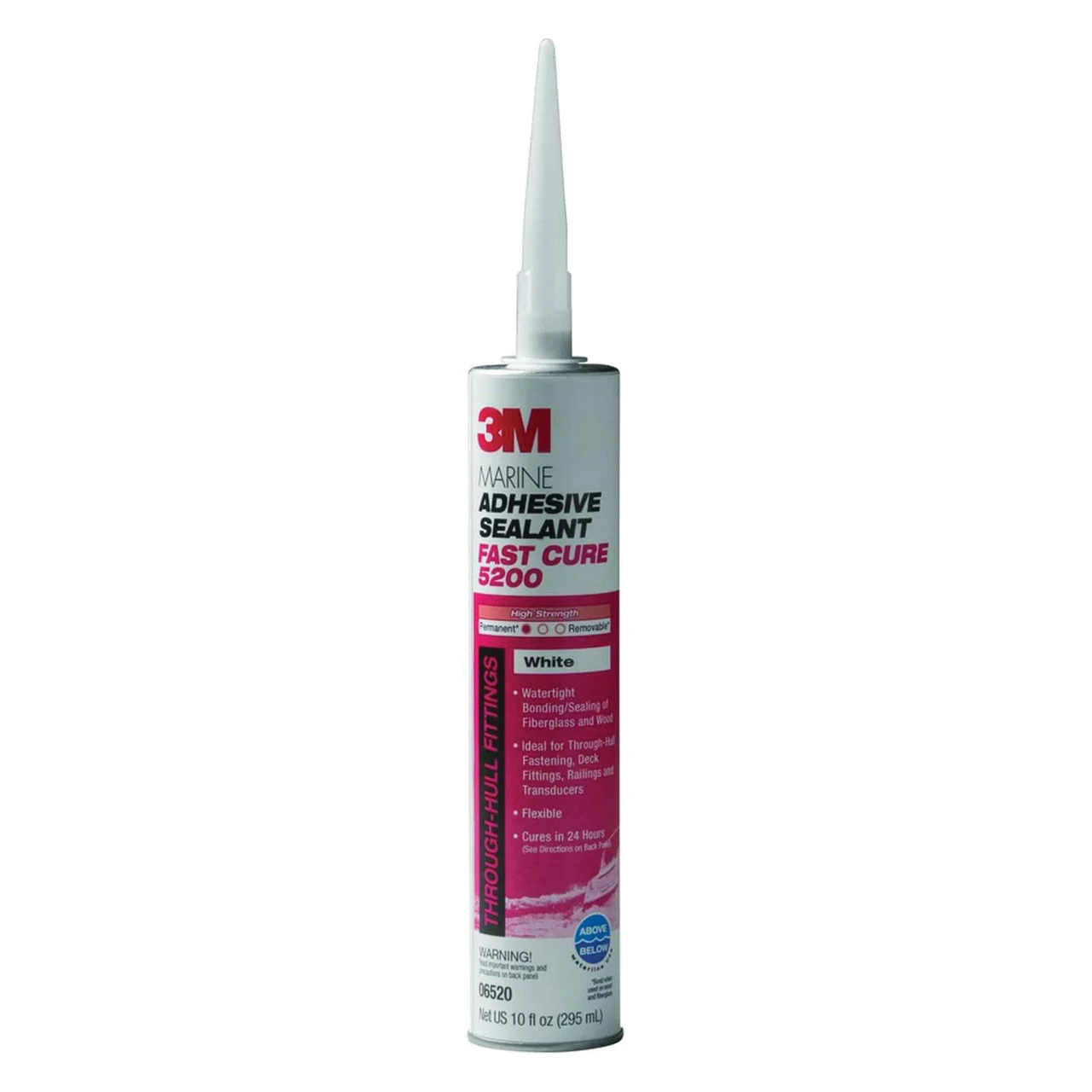 3M 06520 Marine Adhesive/Sealant 5200 Fast Cure, 1/10 Gallon / White - 7000000629