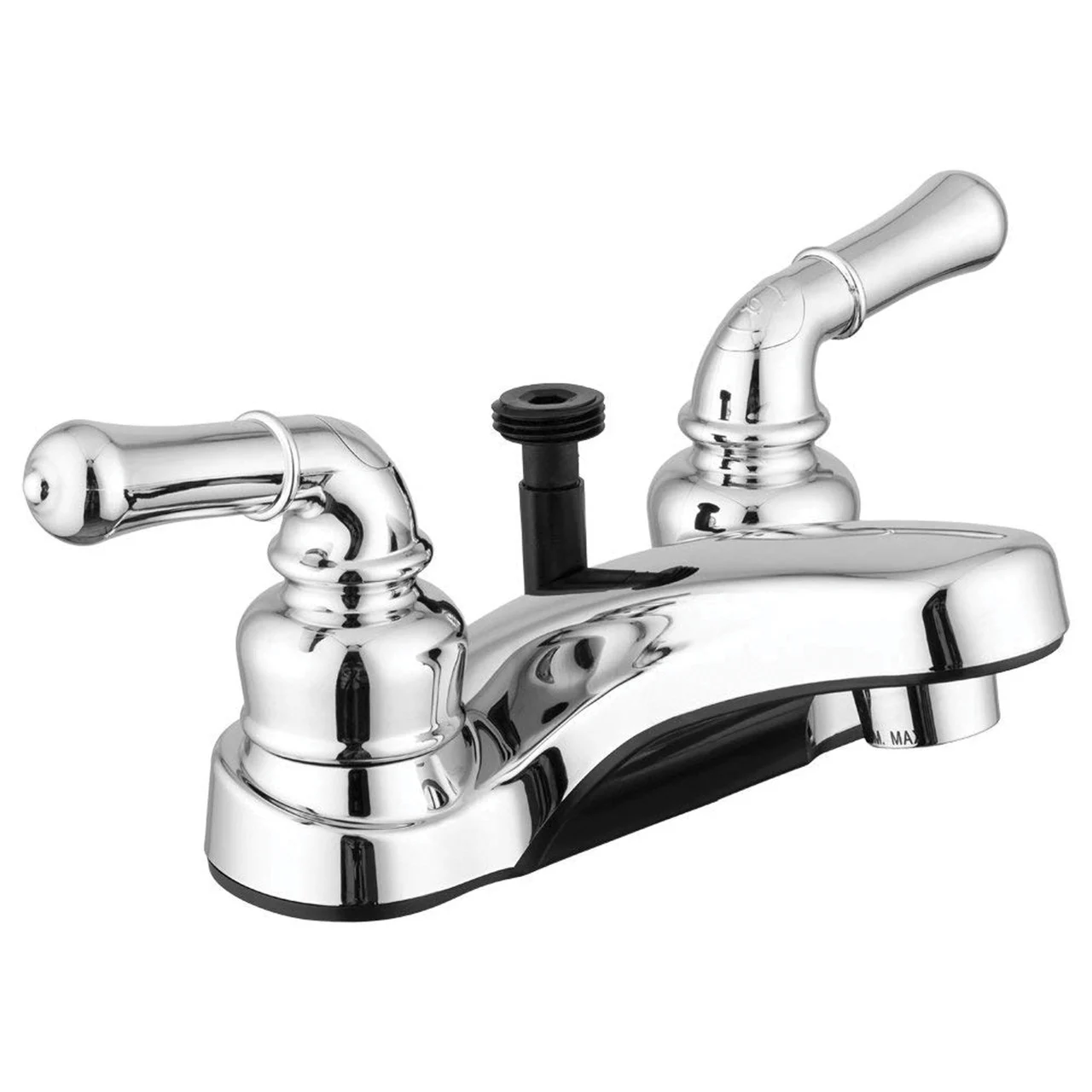 Dura Faucet DF-PL720C-CP Classical RV Lavatory Faucet with Shower Diverter - Non-Metallic Chrome - DF-PL720C-CP