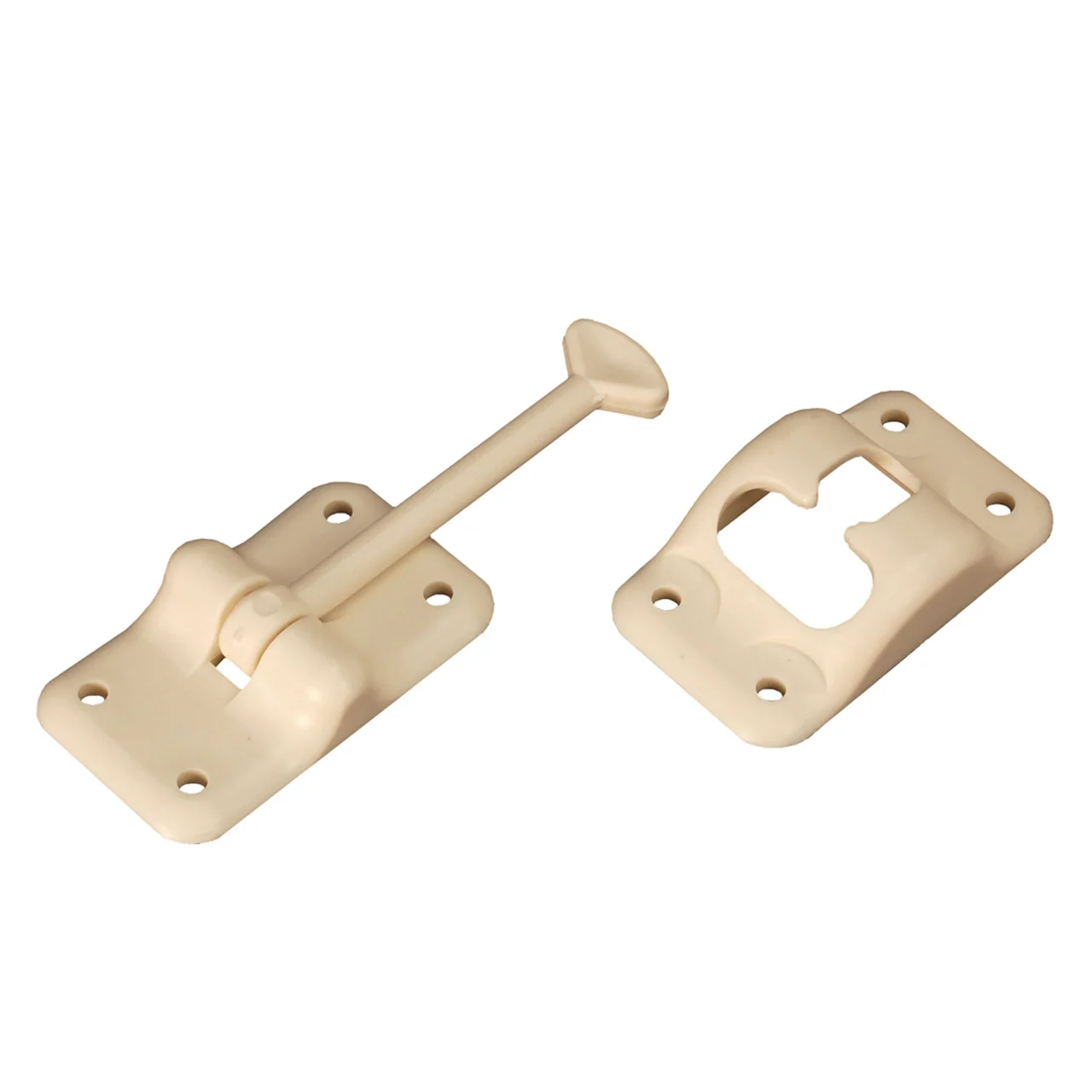 RV Designer E233 Plastic T-Style Entry Door Holder - Colonial White, 3-1/2" - E233