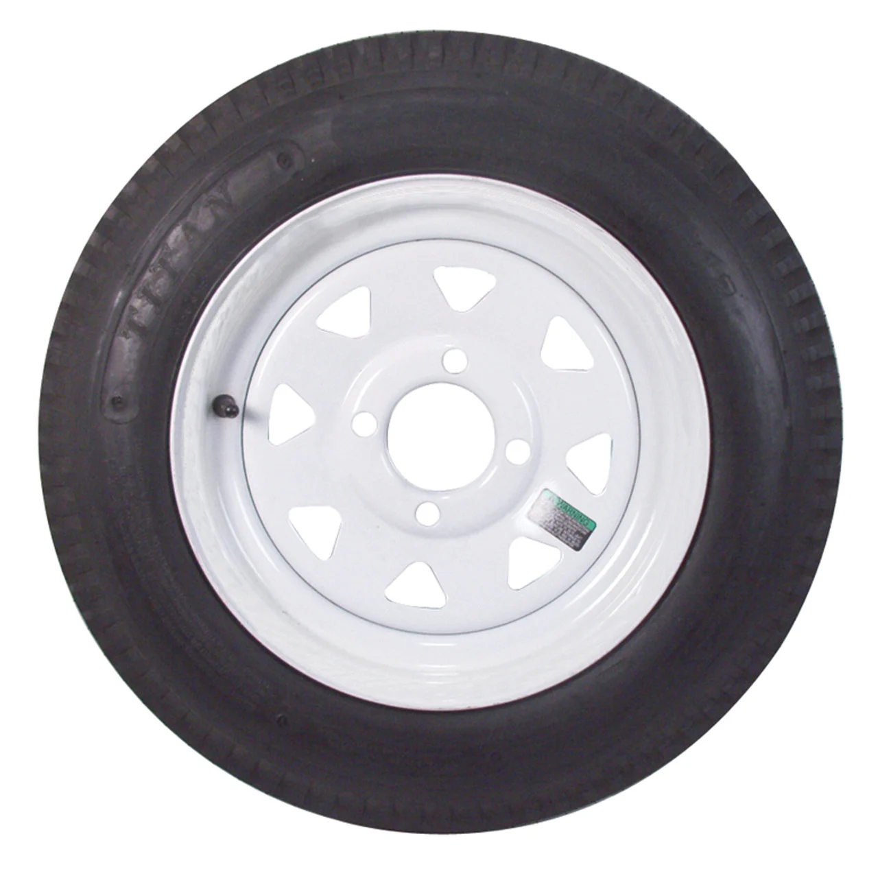 Americana Tire and Wheel 3S440 Economy Bias Tire and Wheel ST205/75D14 C/5-Hole - White Pinstripe Spoke Rim - 3S440