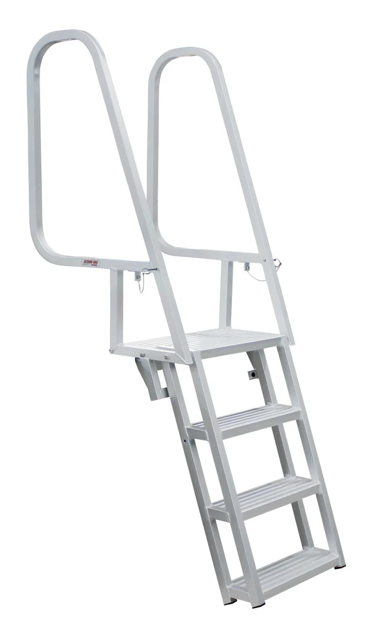 Extreme Max 3005.3913 Deluxe Flip-Up Dock Ladder with Welded Step Assembly - 4-Step - 3005.3913