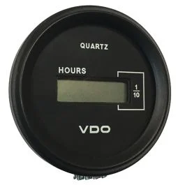 Vdo Cockpit Marine 52mm (2-1/16") Lcd Hourmeter - Black Dial/Chrome Bezel