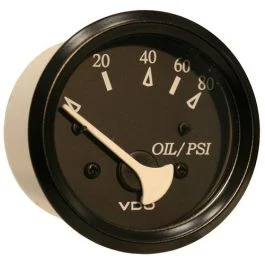 Vdo Cockpit Marine Oil Pressure Gauge - 80 Psi - Black Dial/Bezel