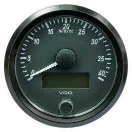 Vdo Singleviu 80mm (3-1/8") Tachometer - 4,000 Rpm