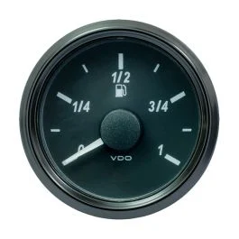 Vdo Singleviu 52mm (2-1/16") Fuel Level Gauge - Euro - 3-180 Ohm