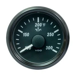 Vdo Singleviu 52mm (2-1/16") Oil Temp. Gauge - 300 Degree F - 322-18 Ohm
