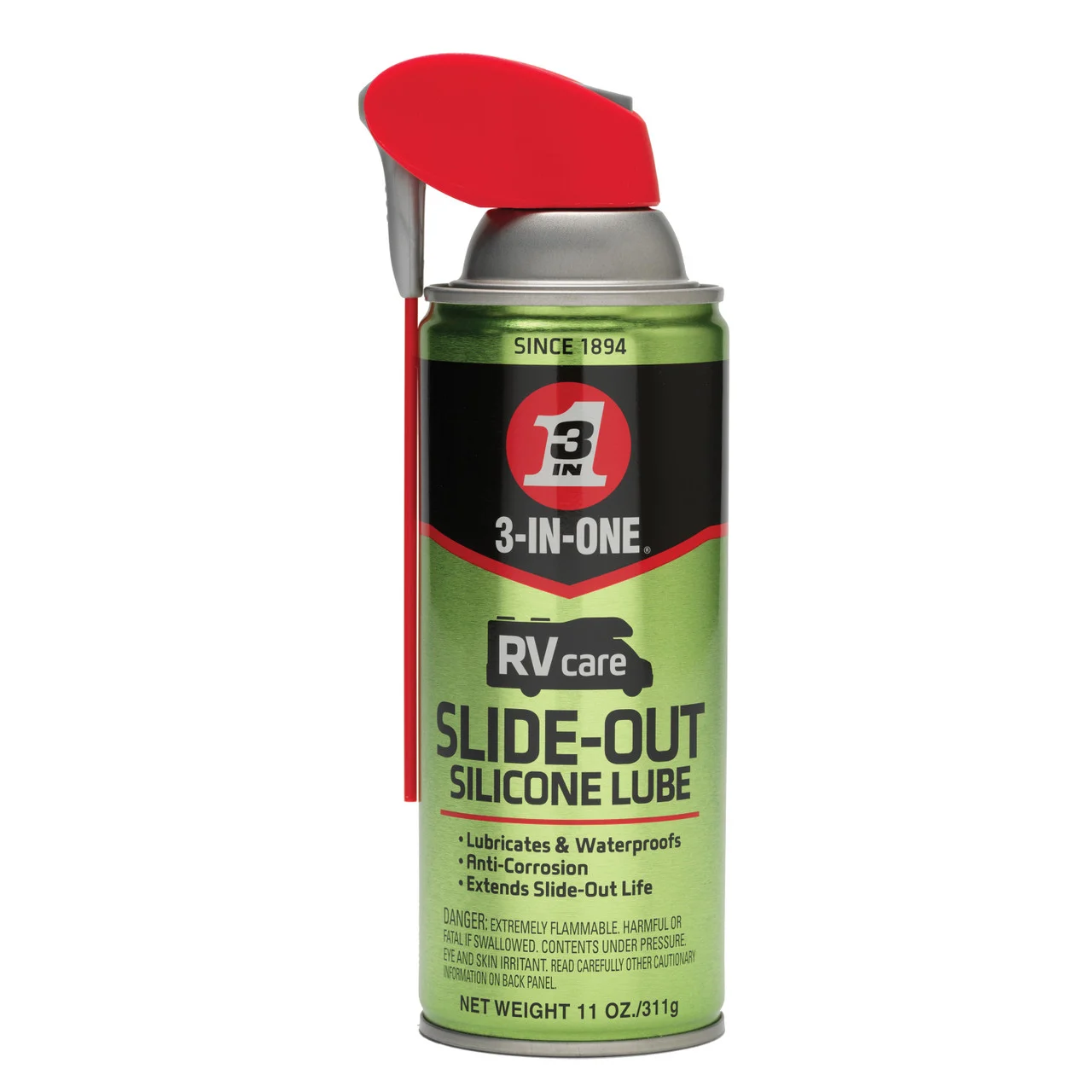 WD40 Company 120084 3 In 1 Rv Silicone Slide Out Lube Spray 11 Oz - 120084