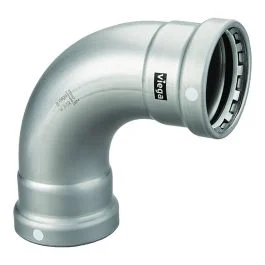 Viega Megapress 3" 90 Degree Carbon Steel Elbow W/Fkm - Double Press Connection - Smart Connect Technology