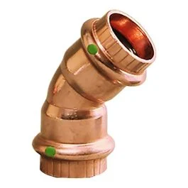 Viega Propress 1-1/2" - 45 Degree Copper Elbow - Double Press Connection - Smart Connect Technology