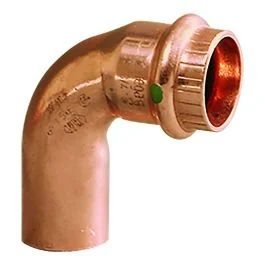 Viega Propress 1-1/2" - 90 Degree Copper Elbow - Street/Press Connection - Smart Connect Technology